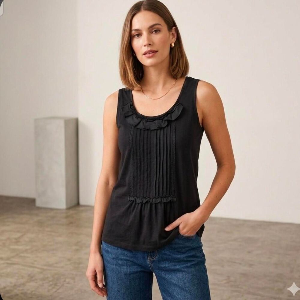 Jcrew black blouse silk blend xs